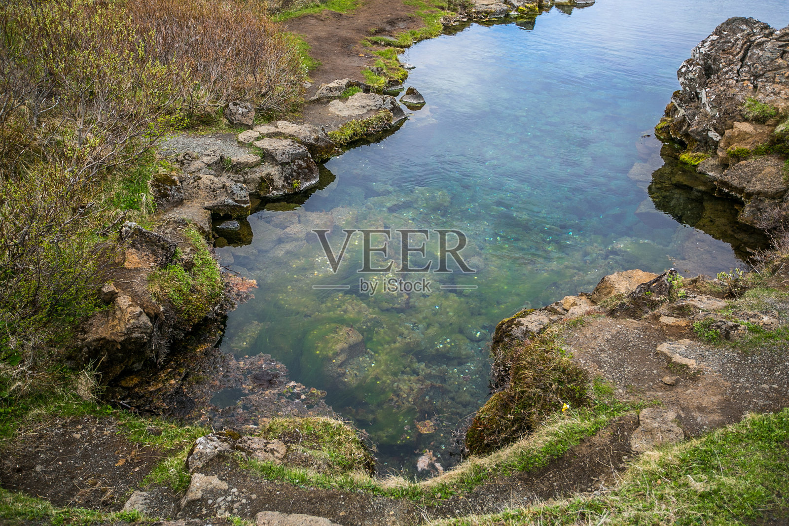 冰岛美丽的间歇泉和大自然照片摄影图片