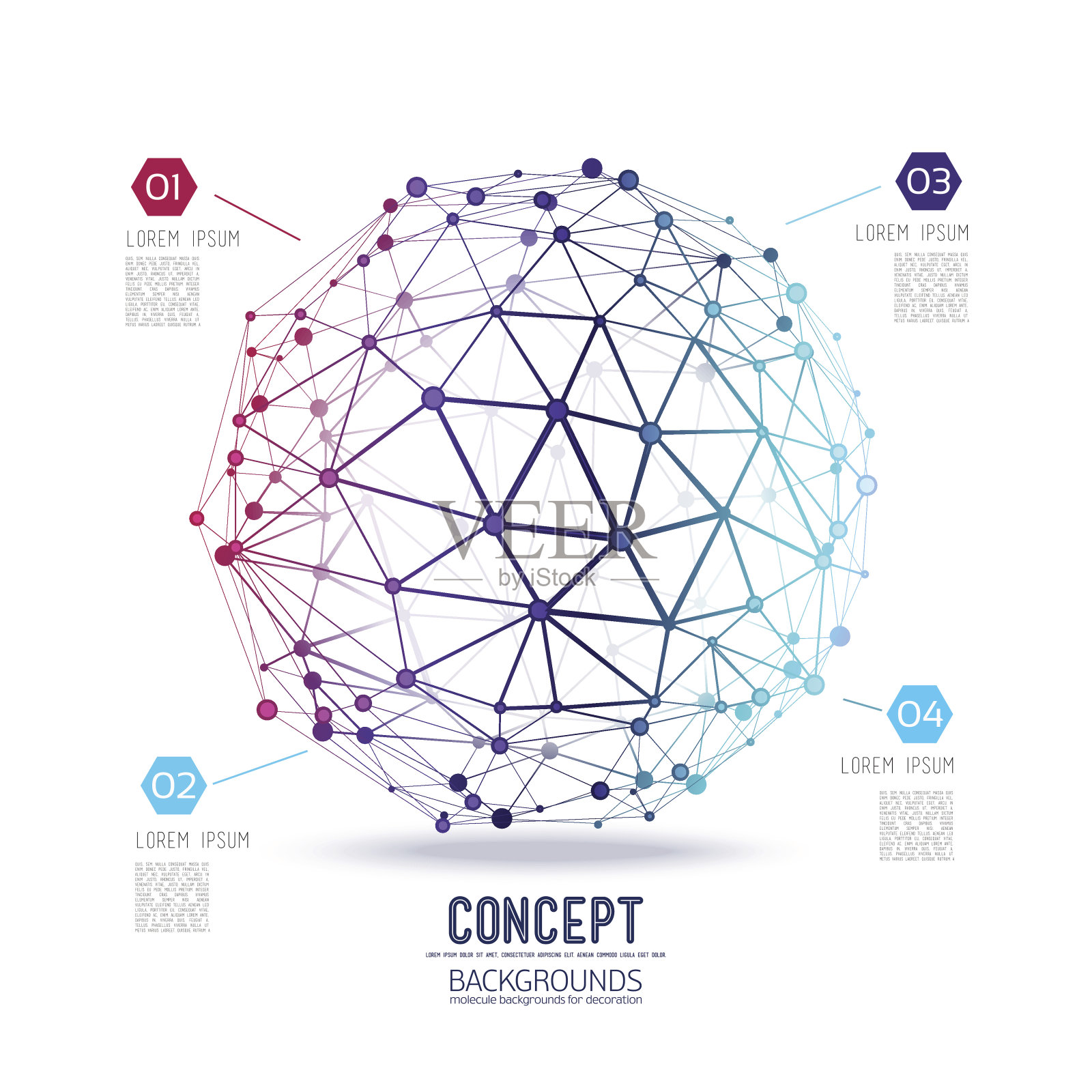 抽象几何点阵插画图片素材