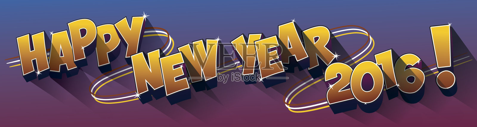 新年快乐2016插画图片素材