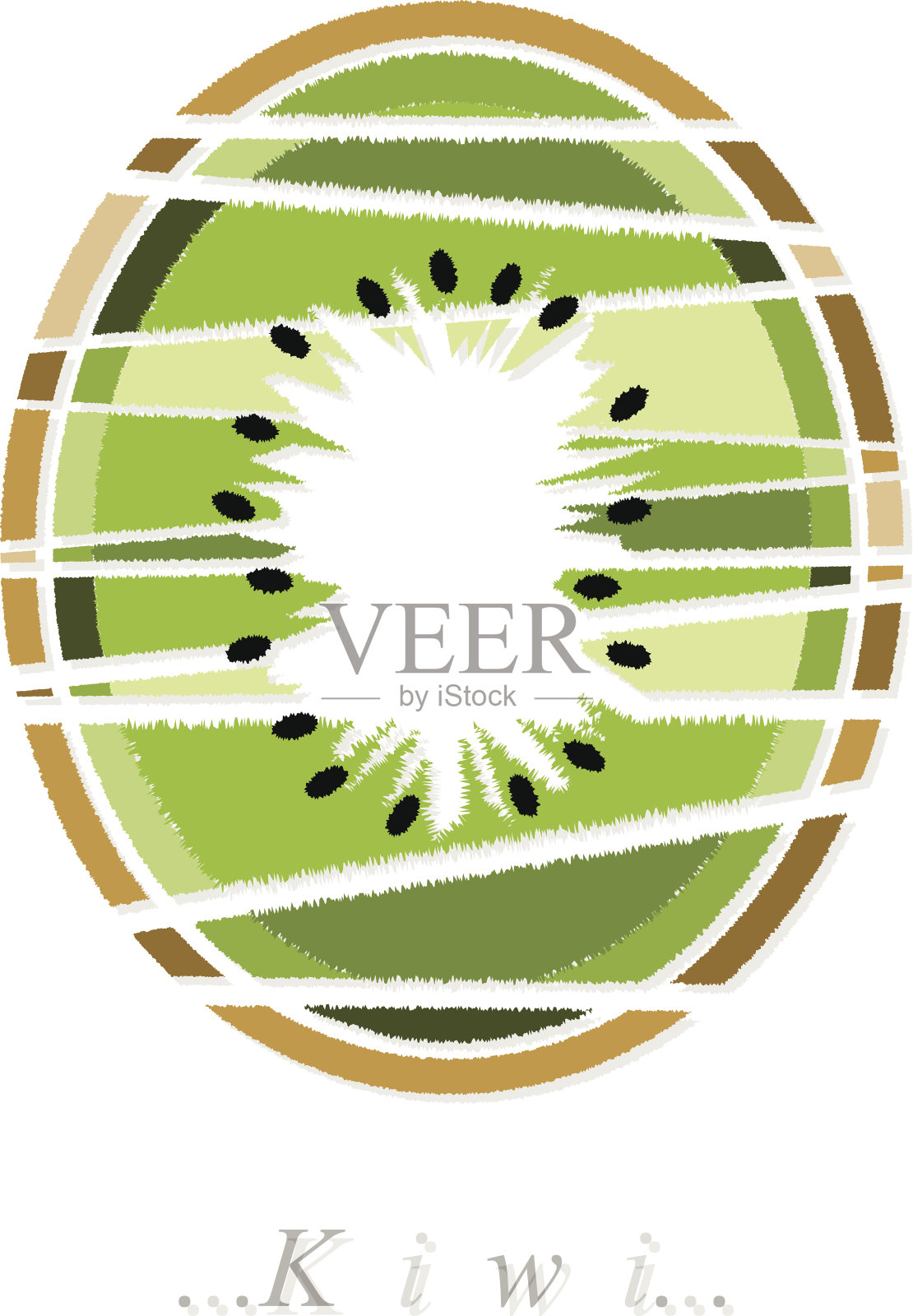 水果矢量，猕猴桃图标插画图片素材