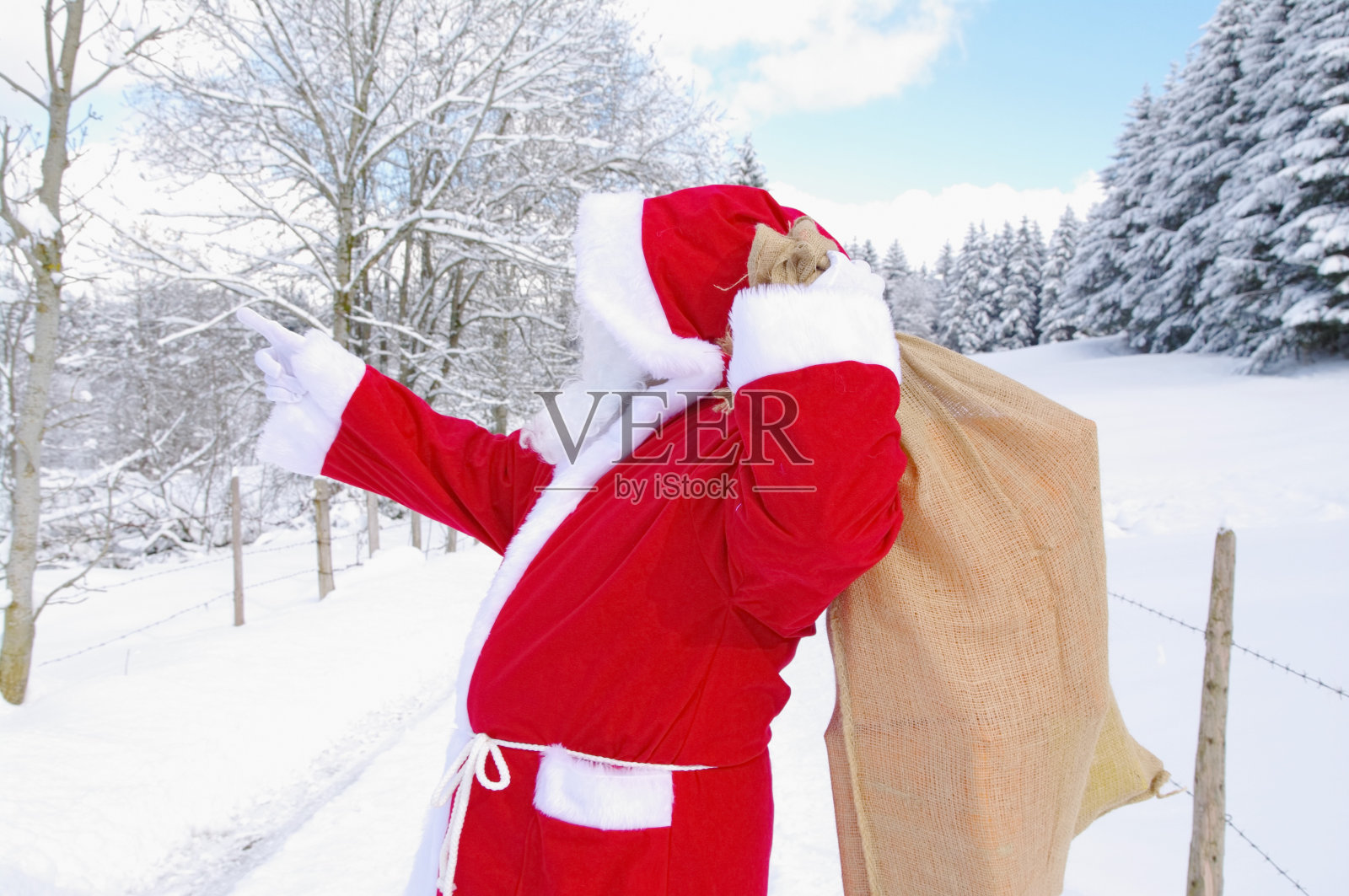 圣诞老人照片摄影图片