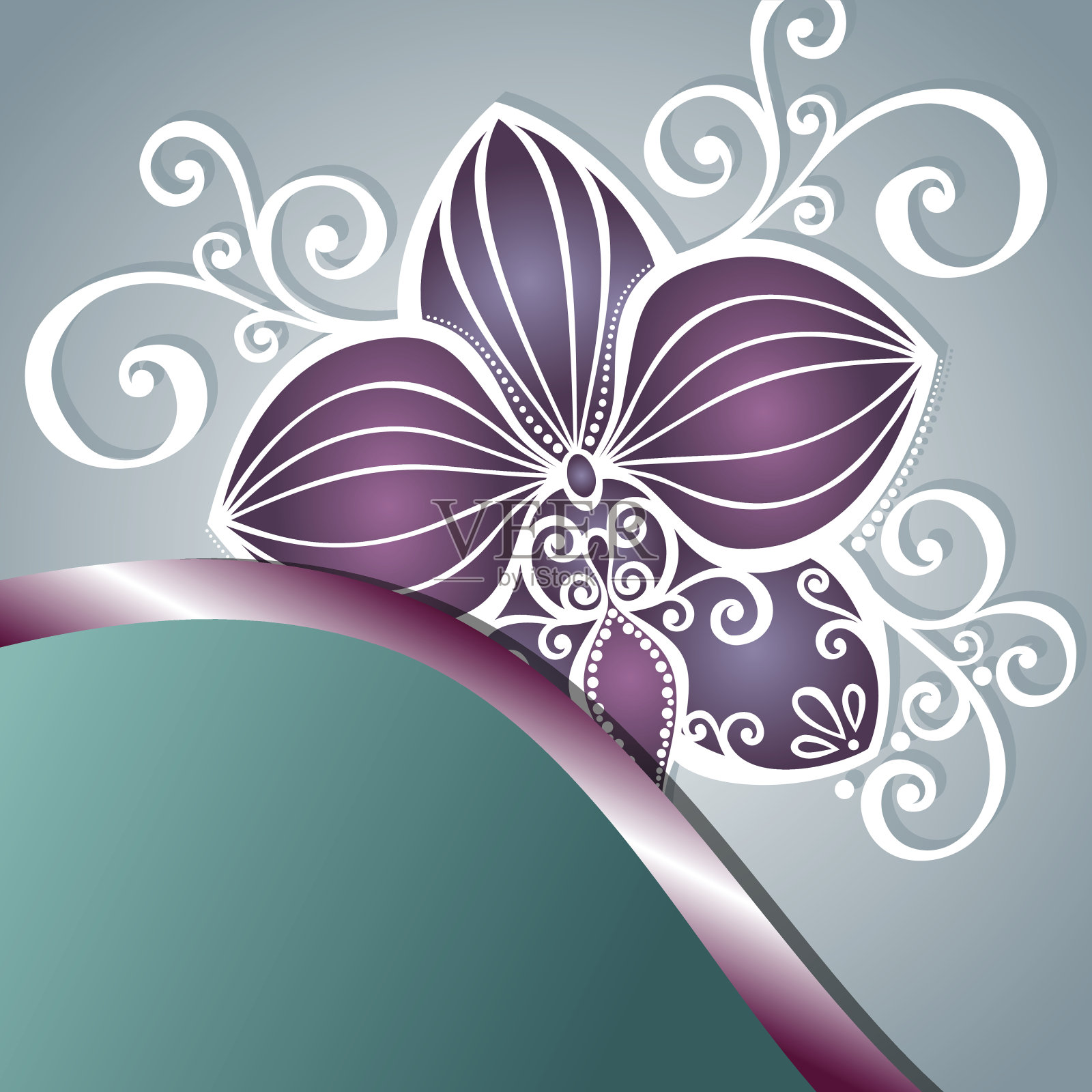 矢量彩色花背景。手绘纹理插画图片素材