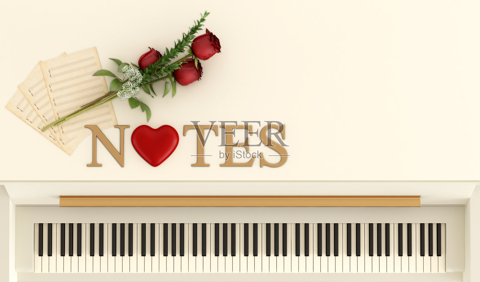 浪漫的音符照片摄影图片