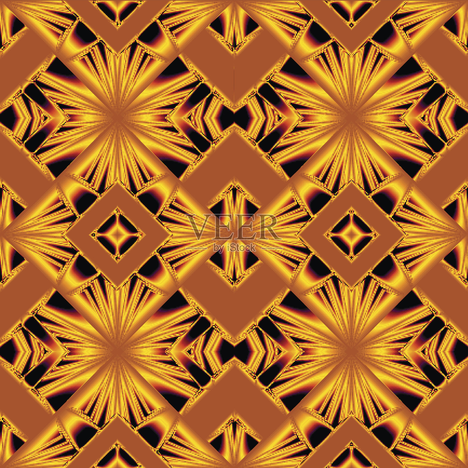 黑黄无缝图案插画图片素材