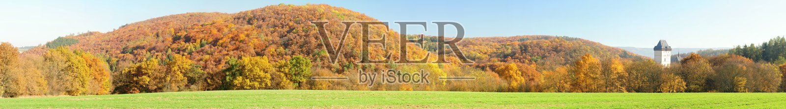 全景图中的卡尔斯滕城堡照片摄影图片