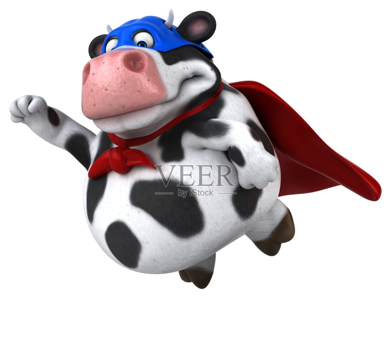 超级牛- 3D插图设计元素图片