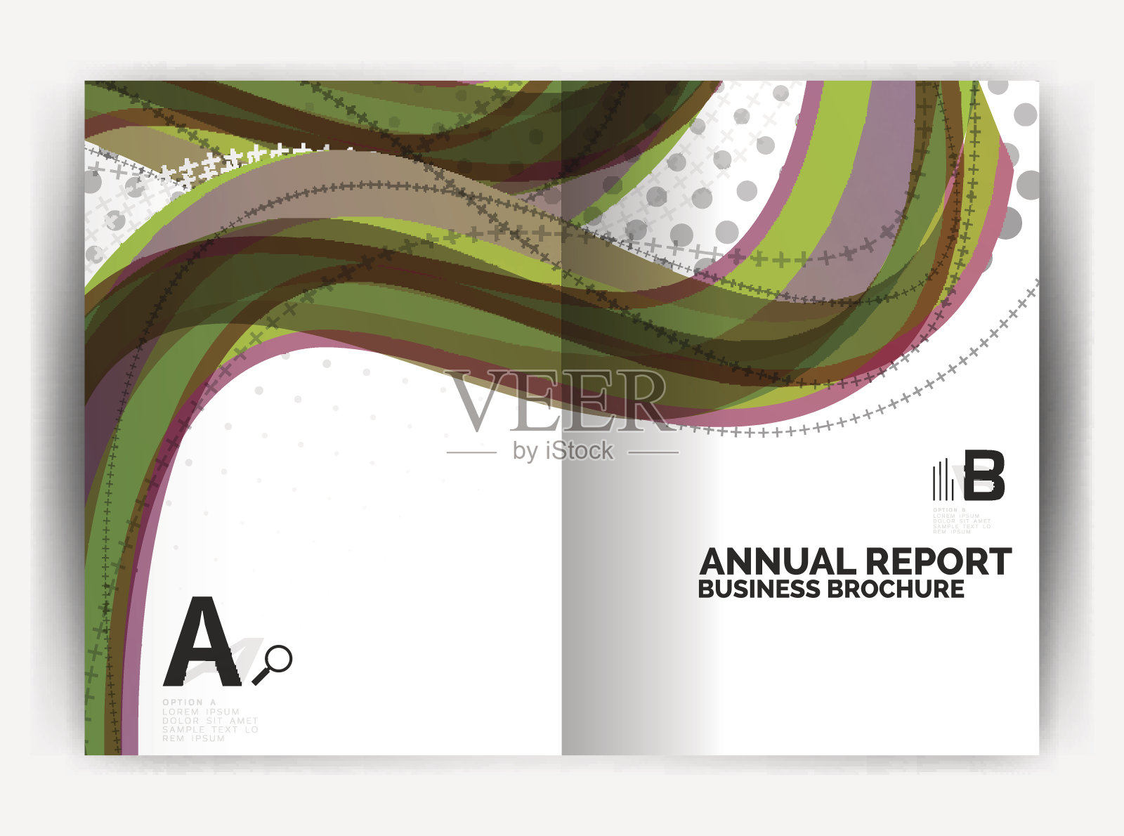 业务报告覆盖模板波设计模板素材