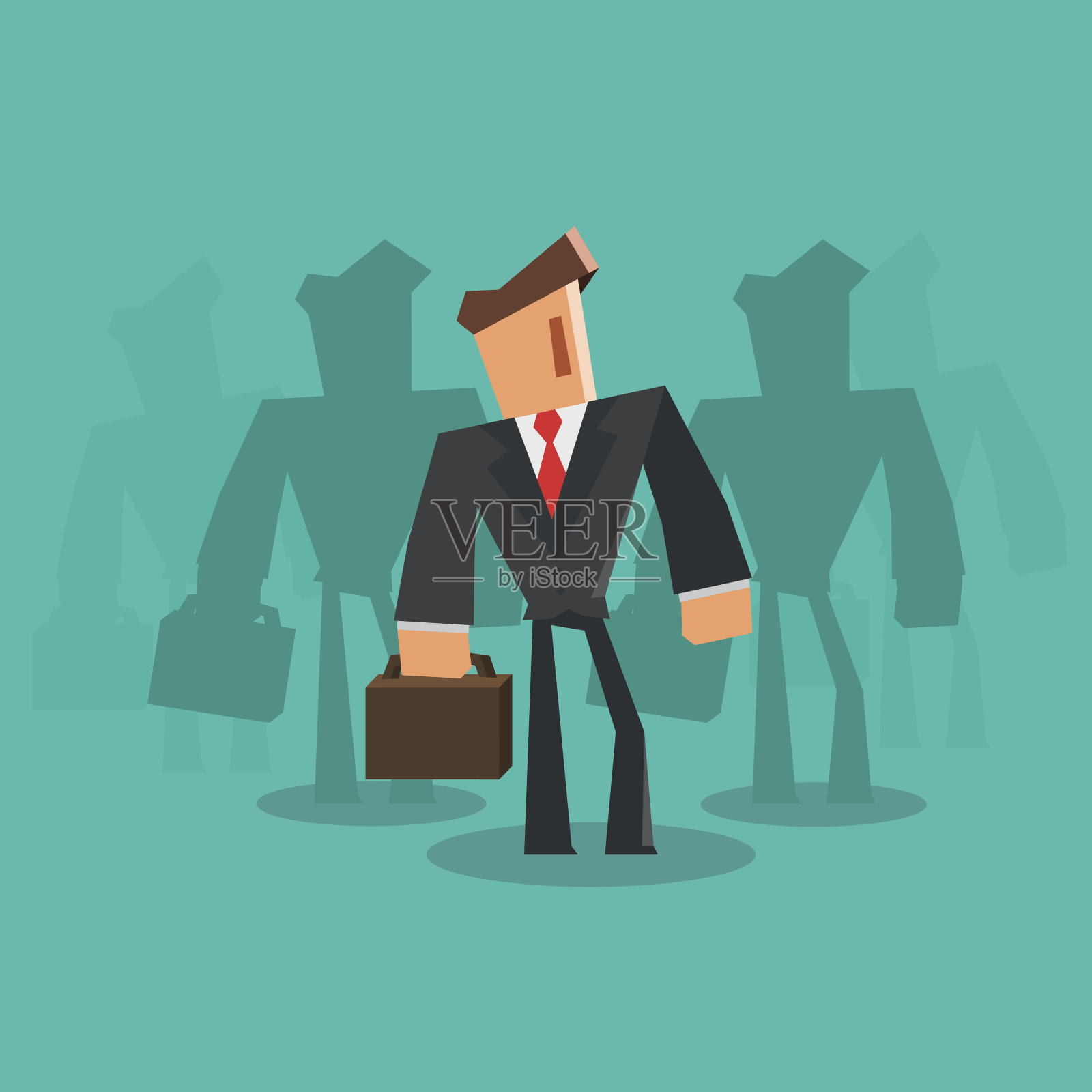 商人的团队。专业的概念。插画图片素材