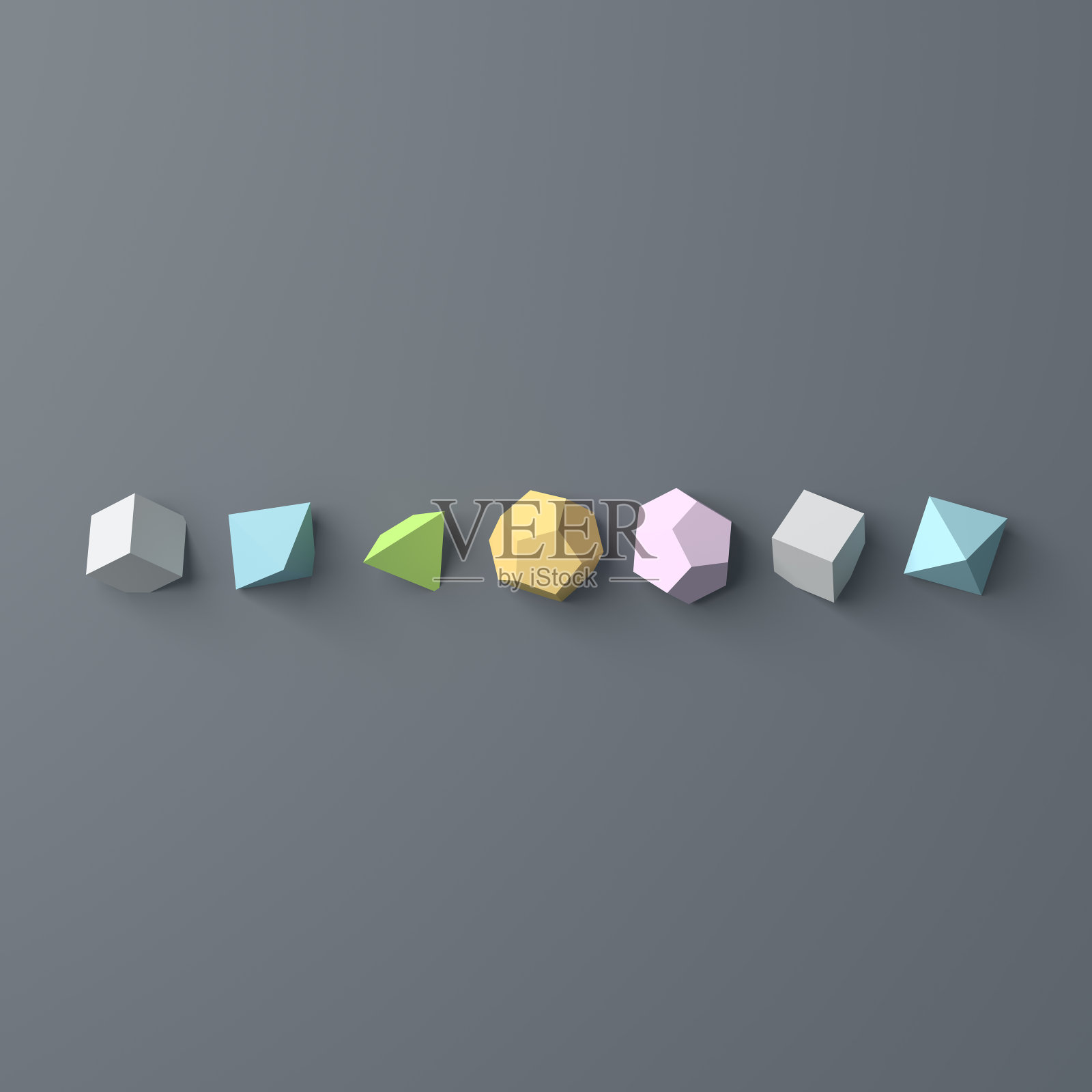 多边形的背景。平躺，俯视图。三维图像照片摄影图片