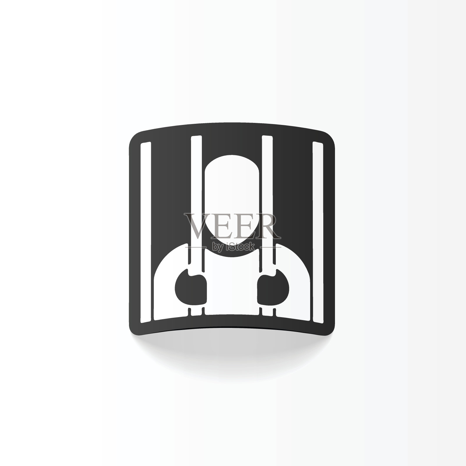 现实的设计元素。囚犯插画图片素材