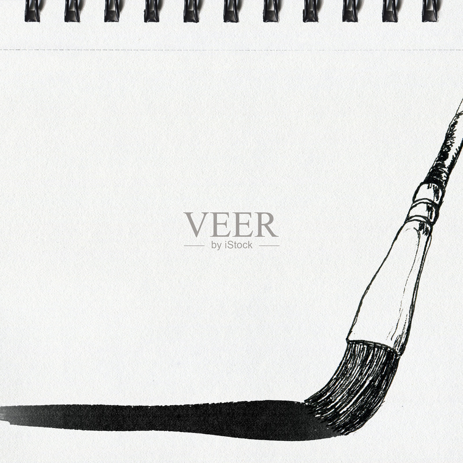 艺术横幅或背景，水墨画在纸上插画图片素材