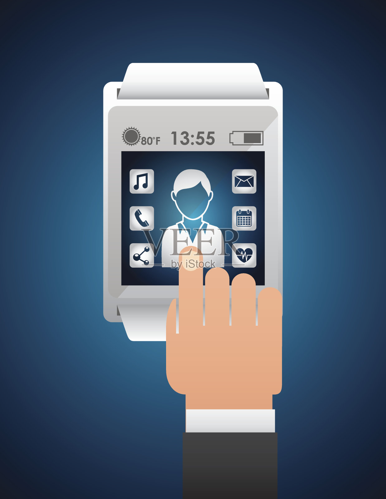 可穿戴技术插画图片素材