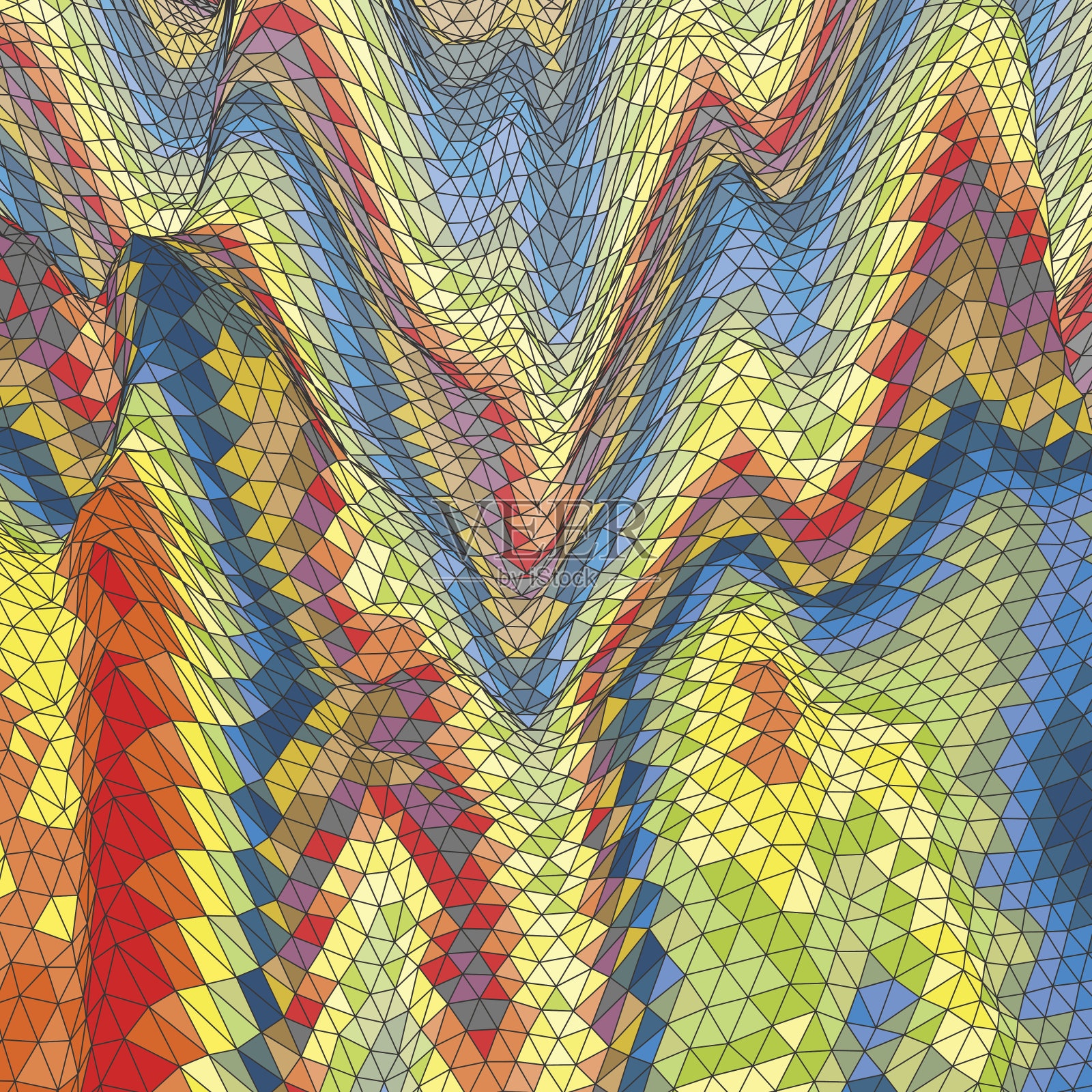 马赛克。抽象的背景。矢量插图。插画图片素材