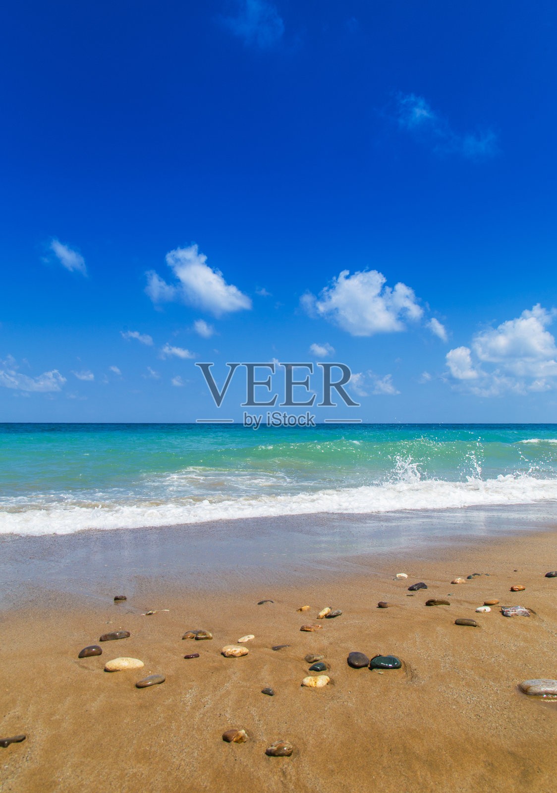 希腊岛屿上美丽的海滩照片摄影图片