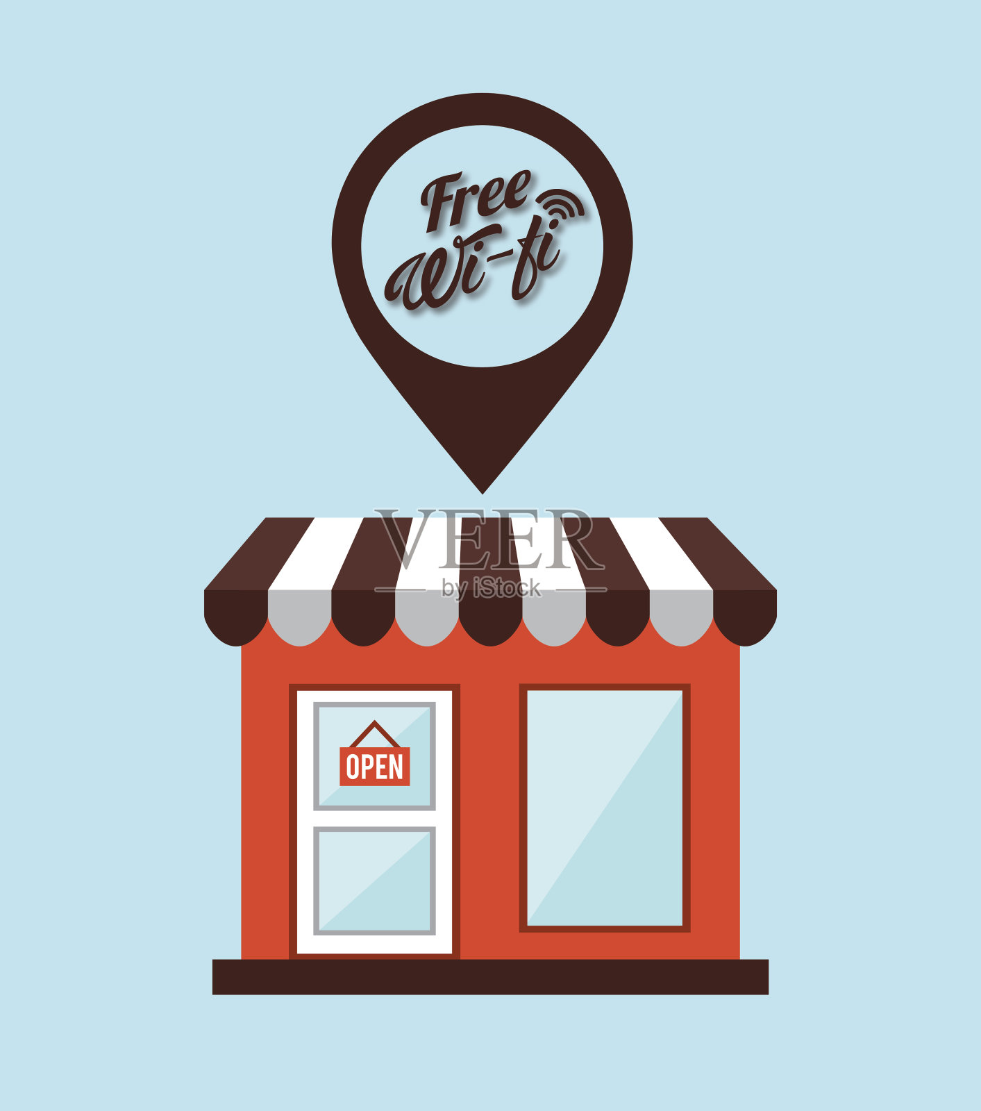 无线网络连接插画图片素材