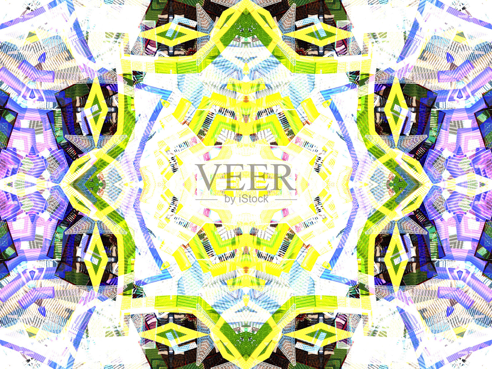 民族图案。抽象万花筒织物设计。照片摄影图片