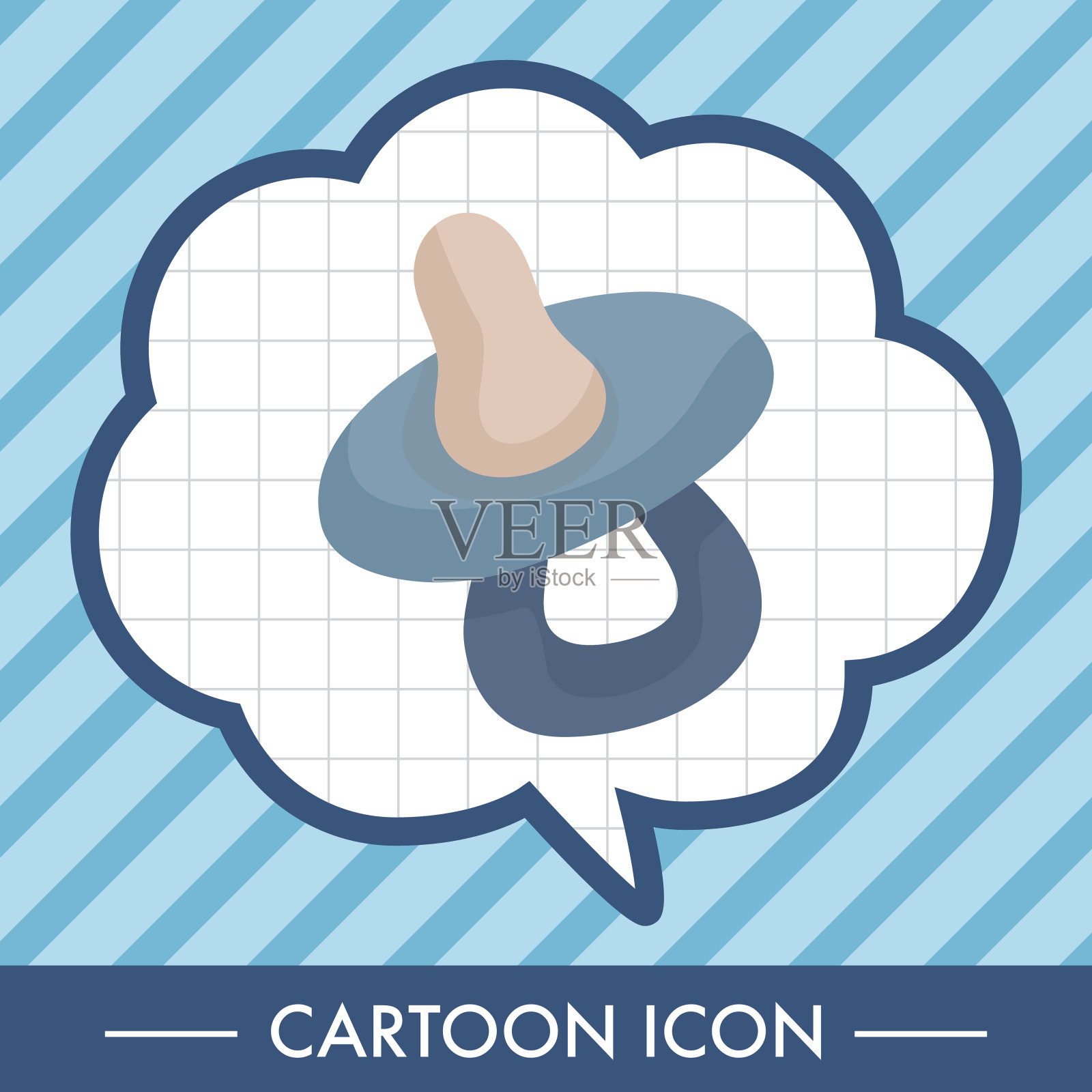 婴儿奶嘴主题元素插画图片素材