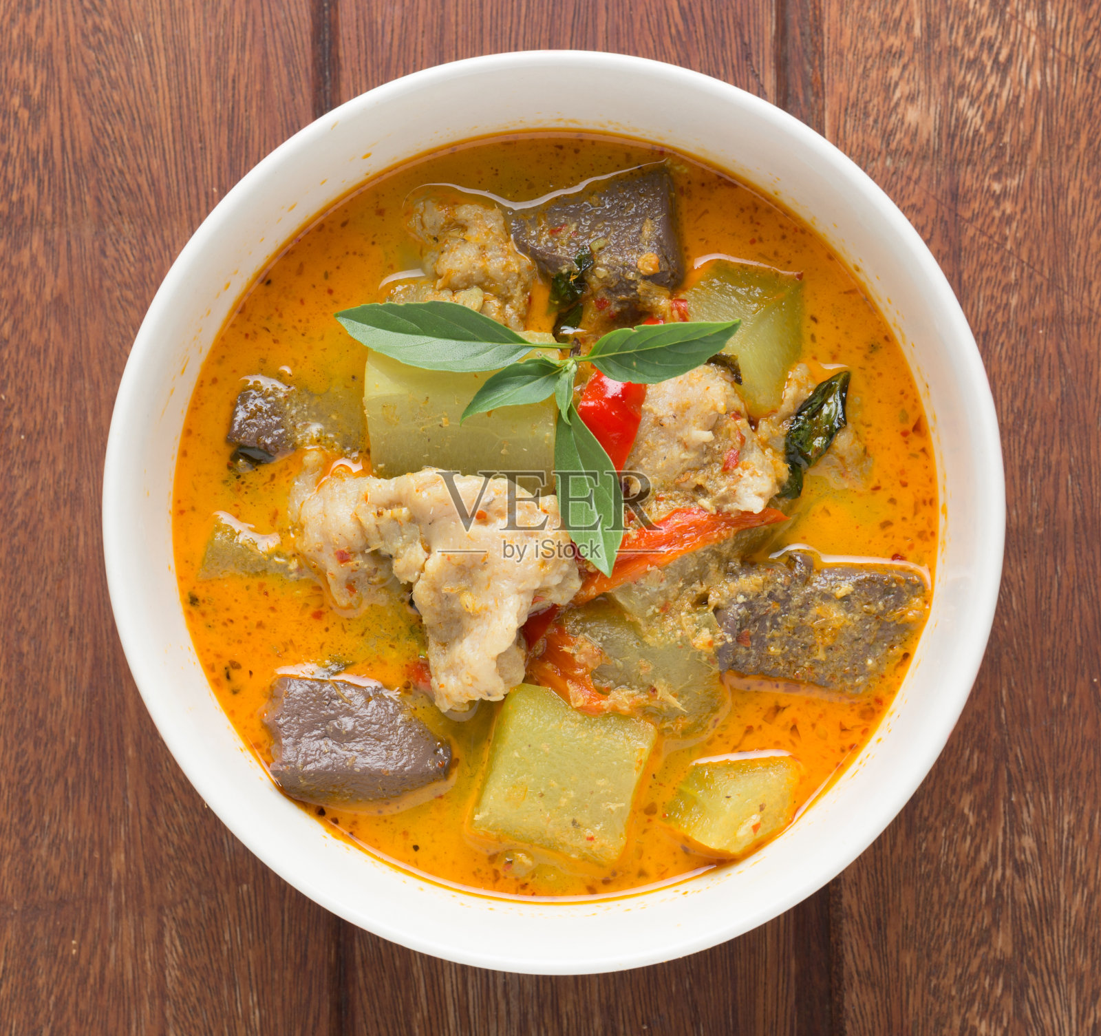 绿咖喱配鱼-刚桂湾照片摄影图片