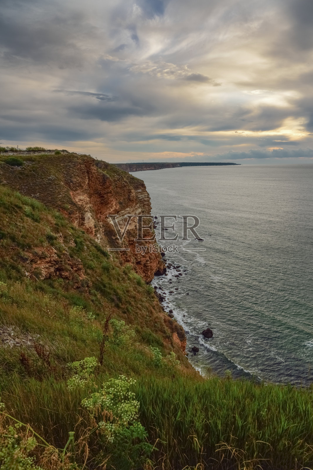 保加利亚卡利卡拉角的日出。照片摄影图片