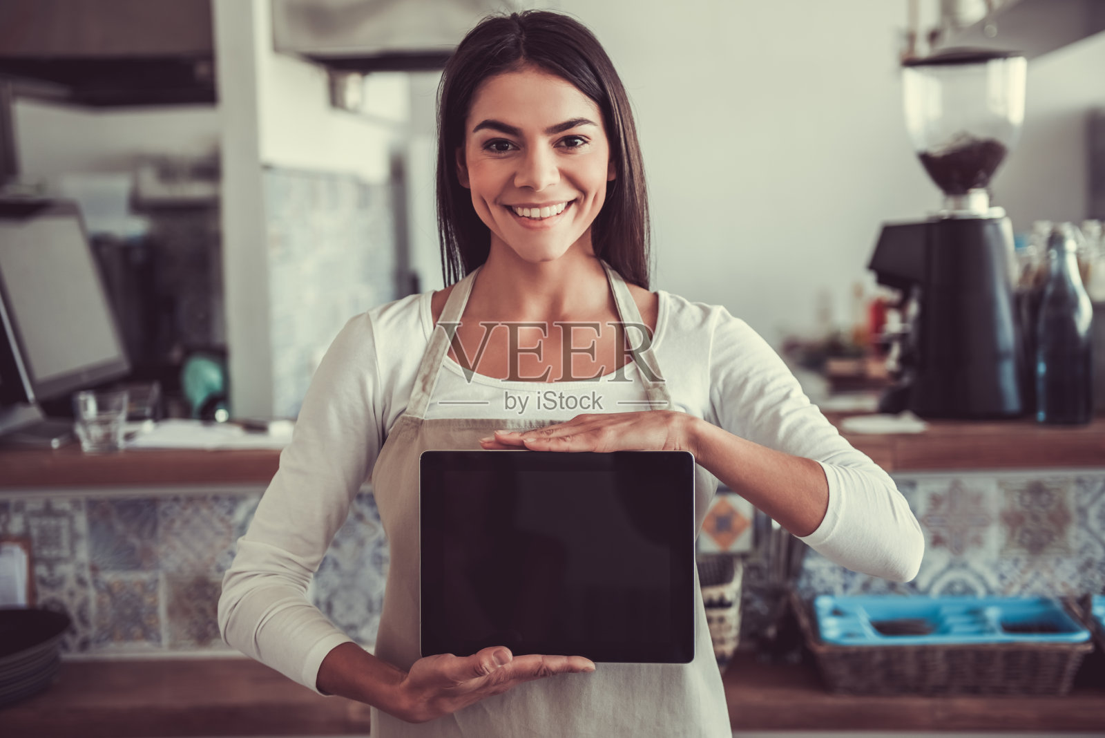 女孩咖啡咖啡馆照片摄影图片