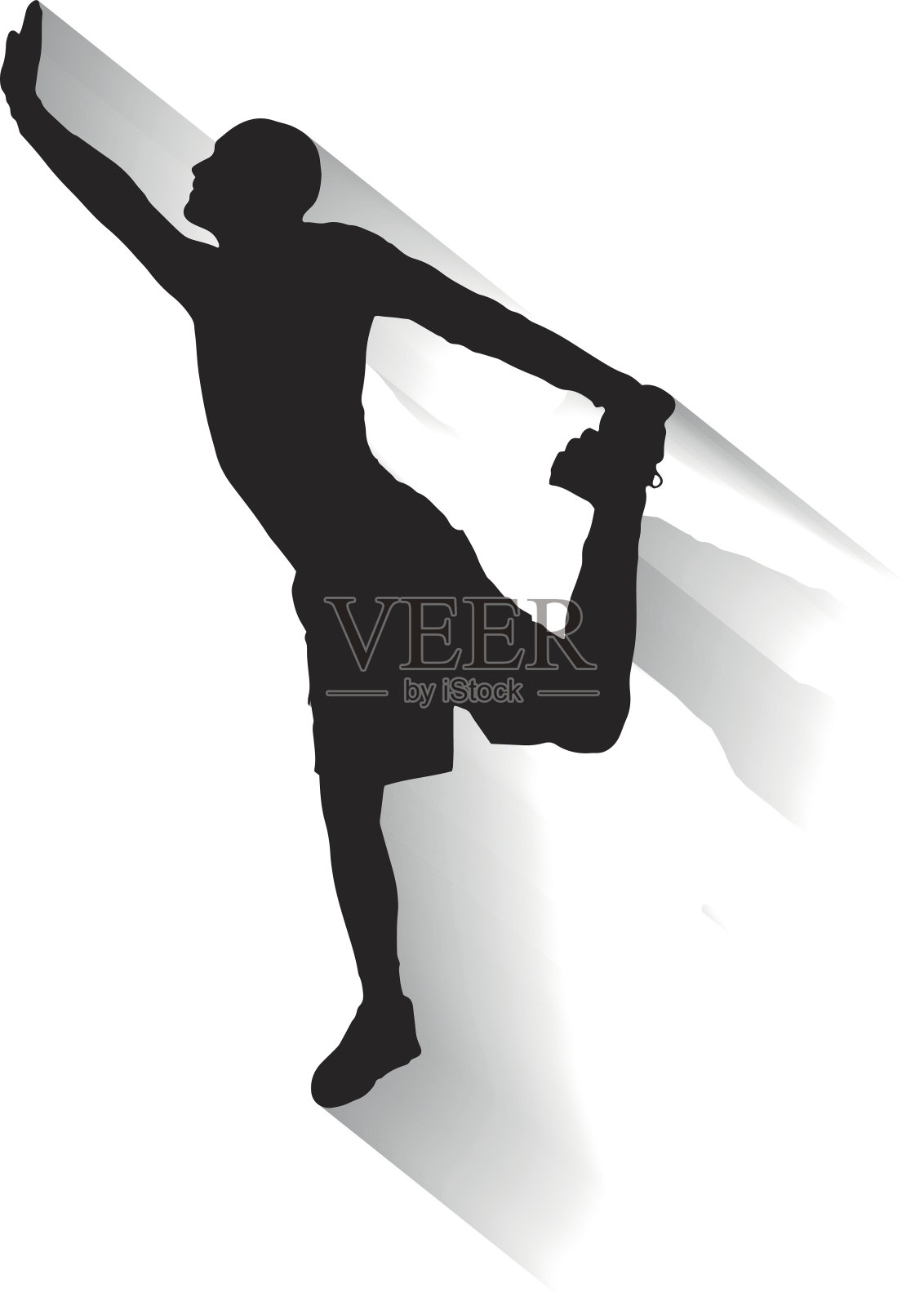 一个人的矢量剪影。设计元素图片