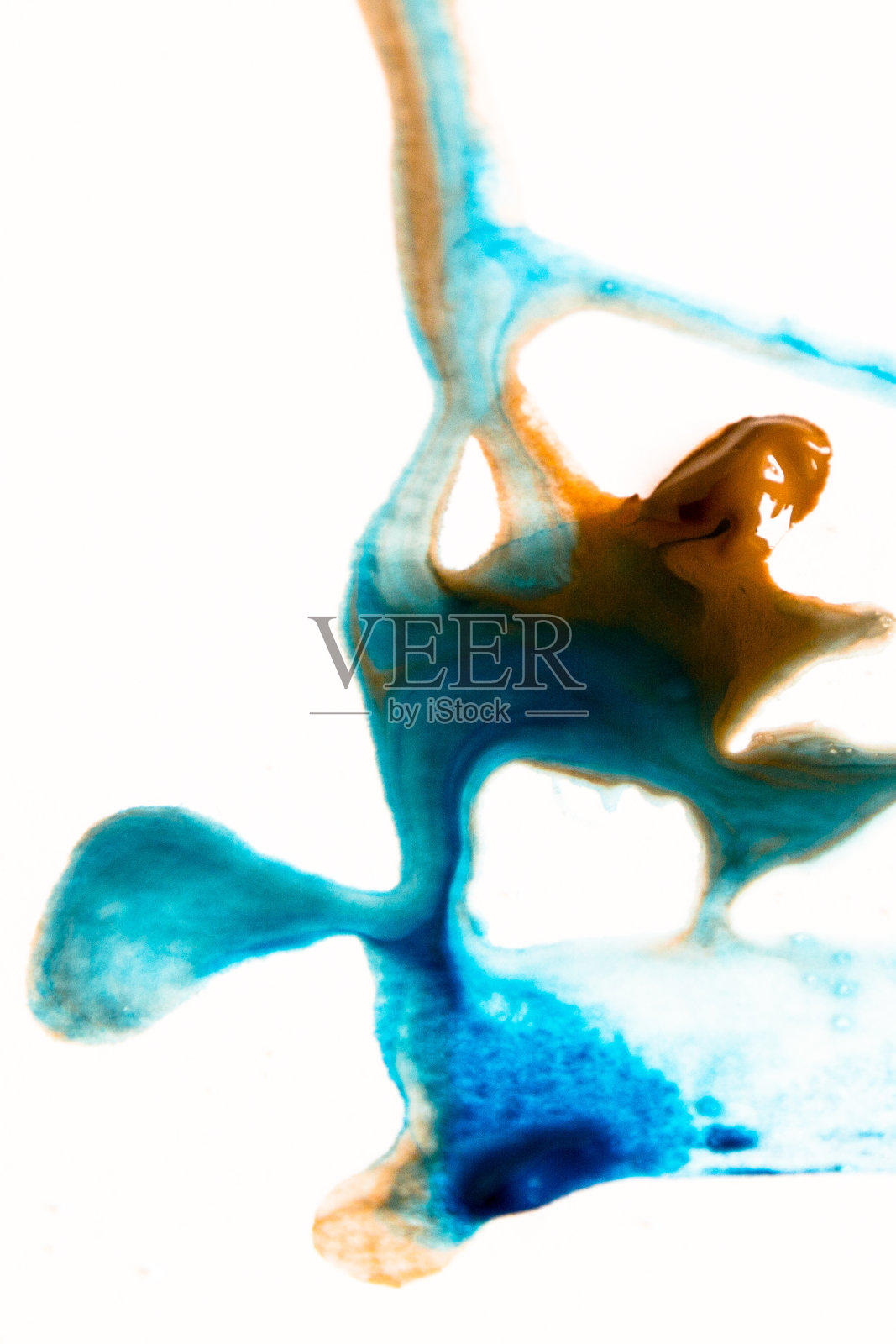 油画颜料和水滴混合纹理插画图片素材