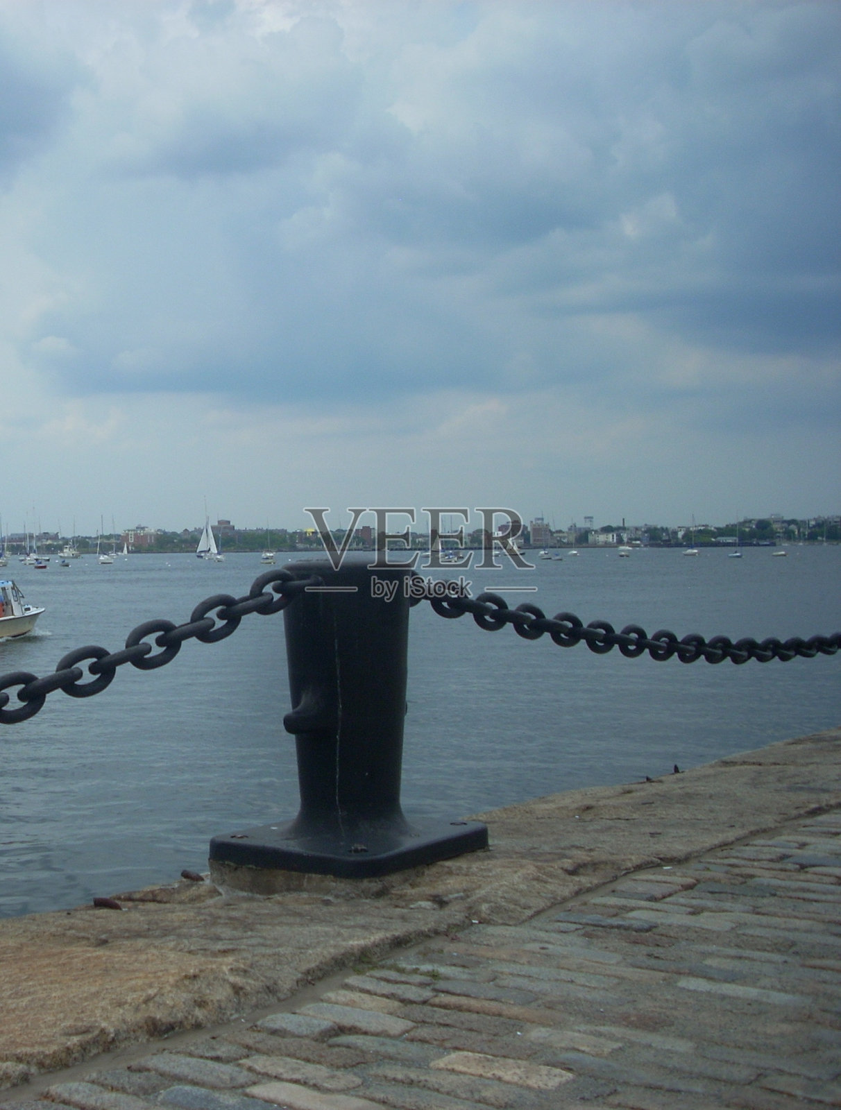 波士顿海滨的航海链照片摄影图片