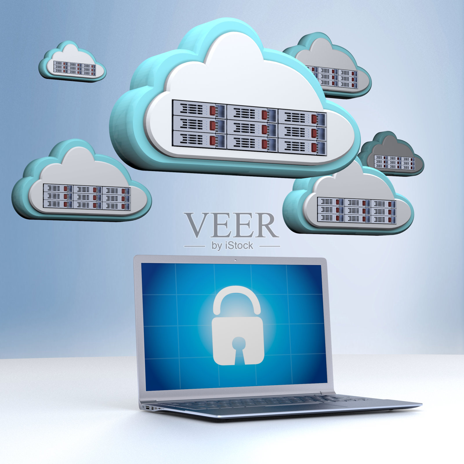 云中的存储服务器照片摄影图片