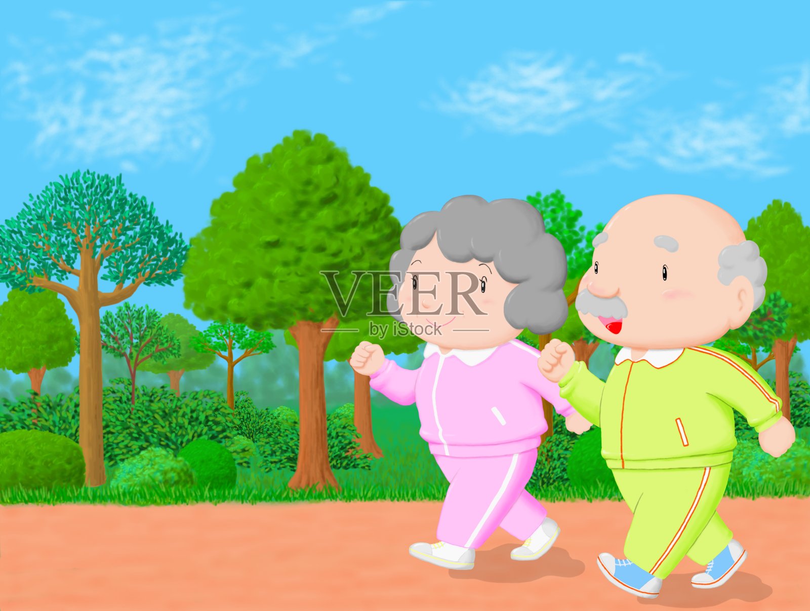 走插画图片素材