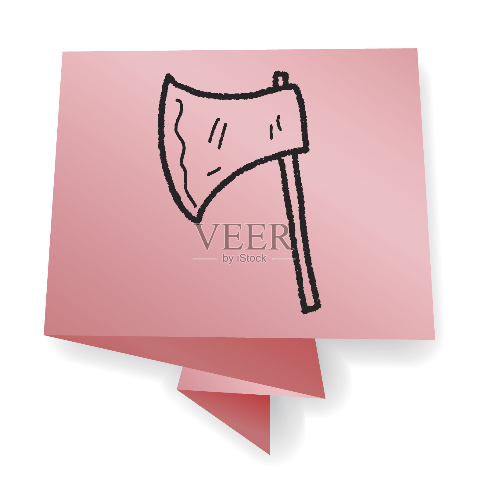 斧涂鸦插画图片素材