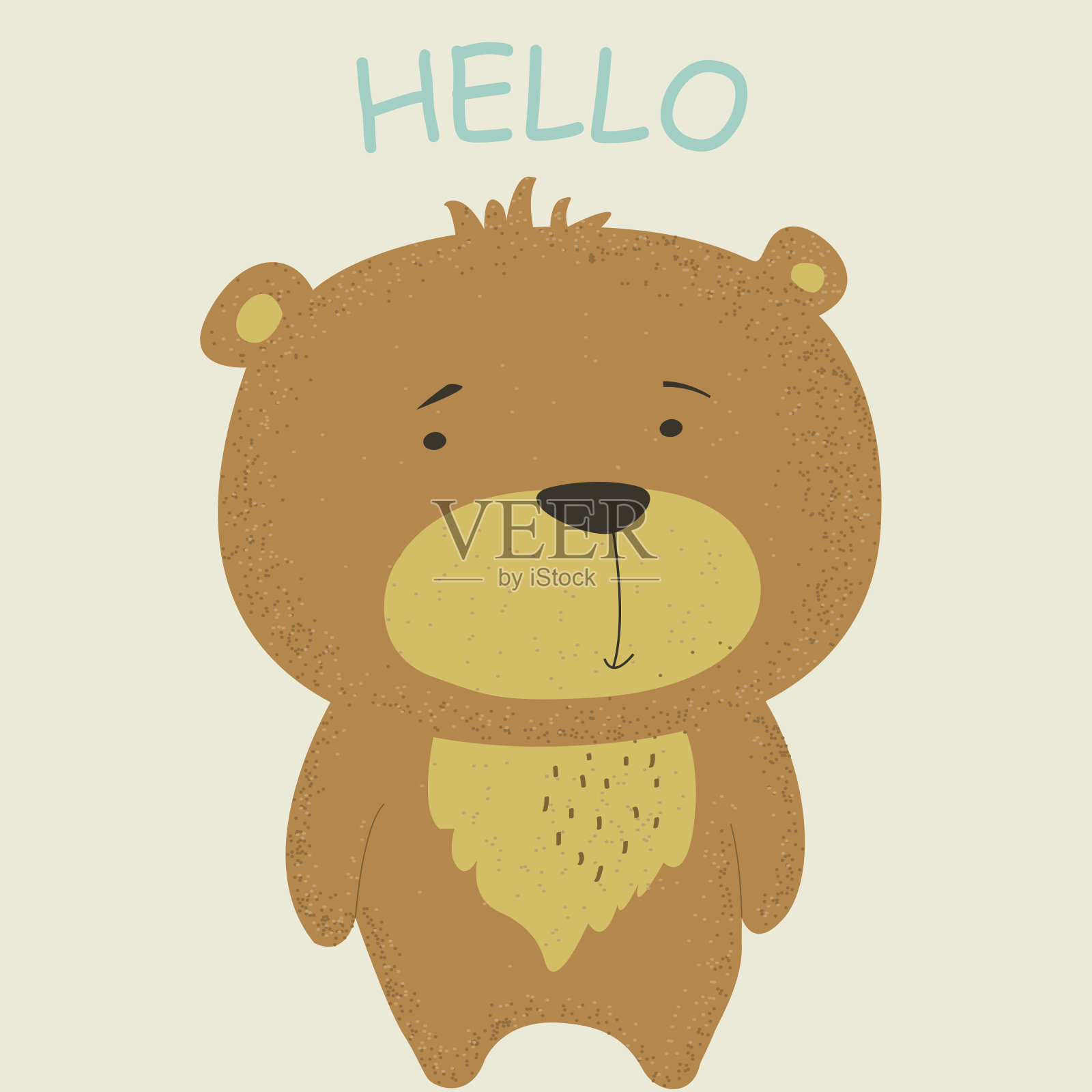 你好熊喷雾设计元素图片