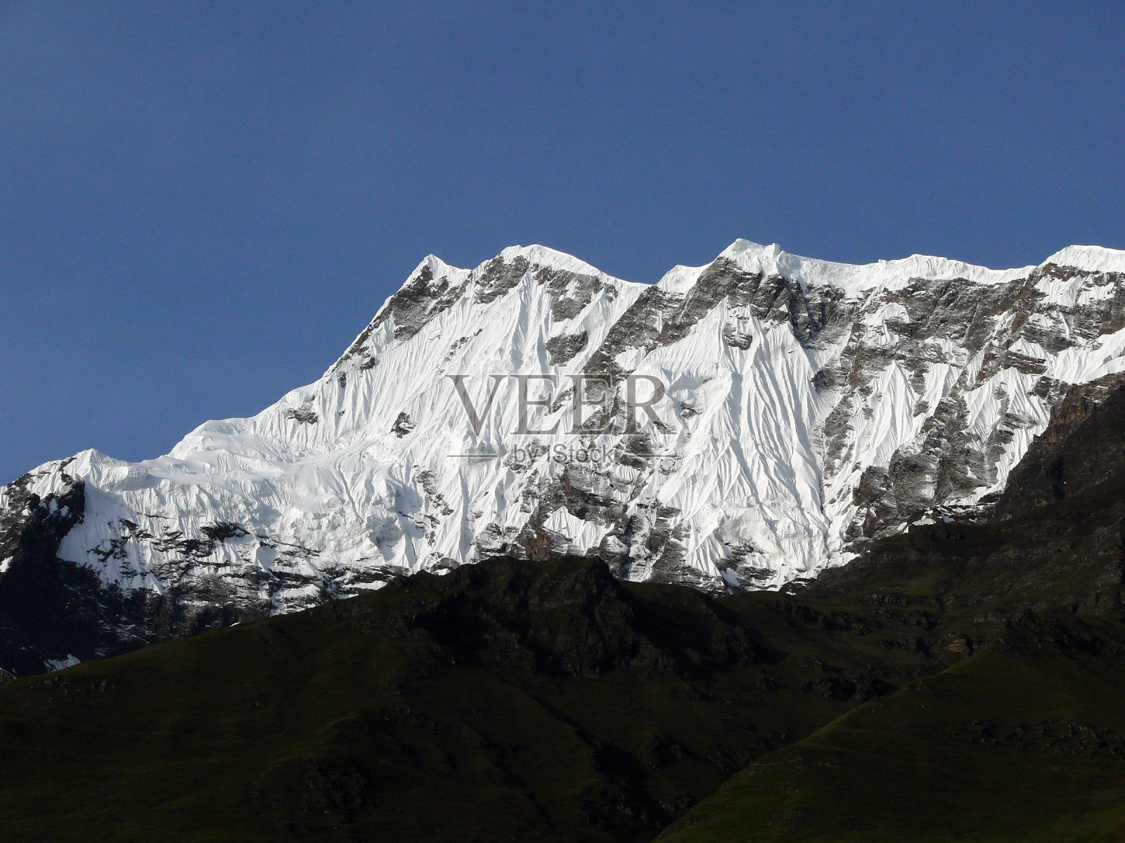 雪山Annapurna IV喜马拉雅峰照片摄影图片