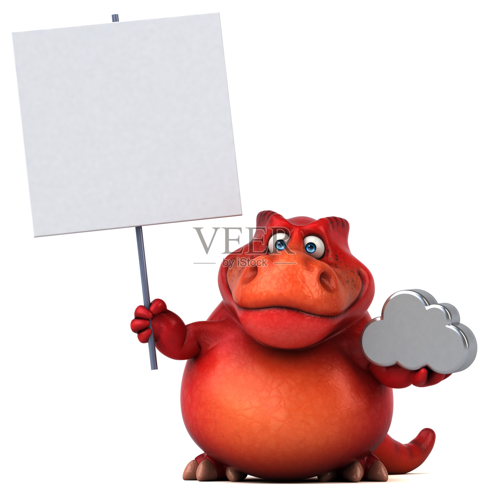 有趣的恐龙- 3D插图设计元素图片