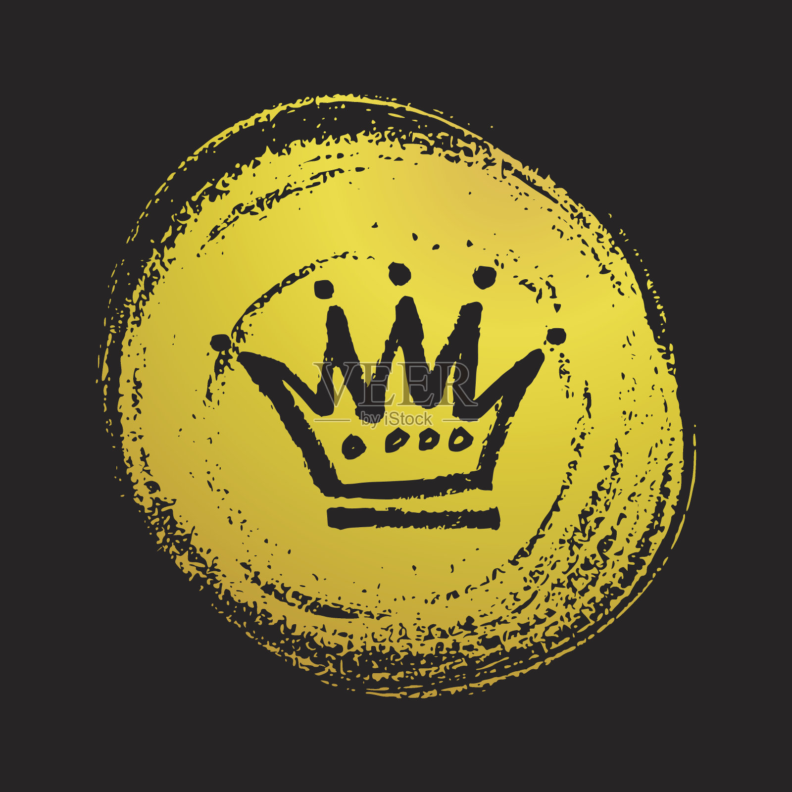 手绘皇冠图标插画图片素材