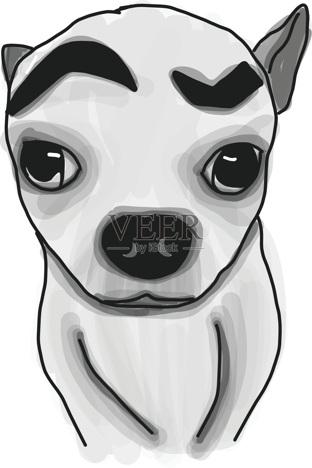 画有趣的狗设计元素图片