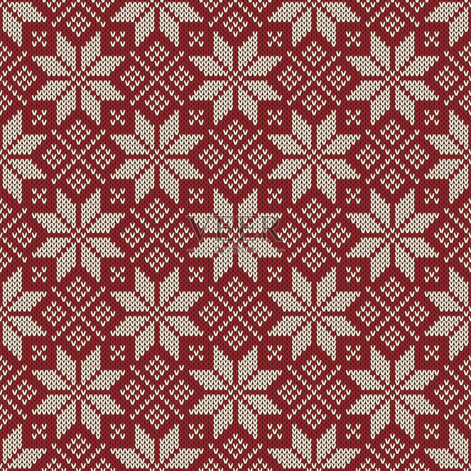 寒假无缝针织图案插画图片素材