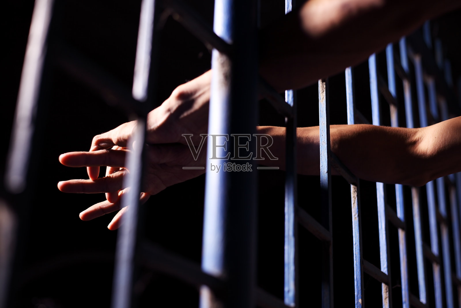 手在监狱里作为背景