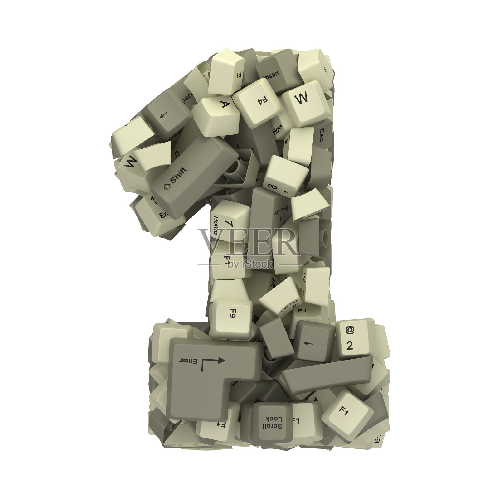 白色PC键盘按钮字体。照片摄影图片