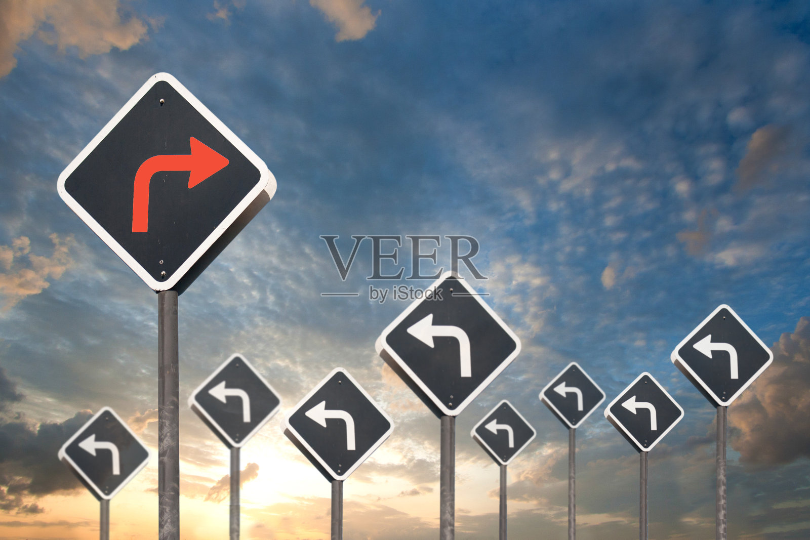 交通标志的替代方式概念照片摄影图片