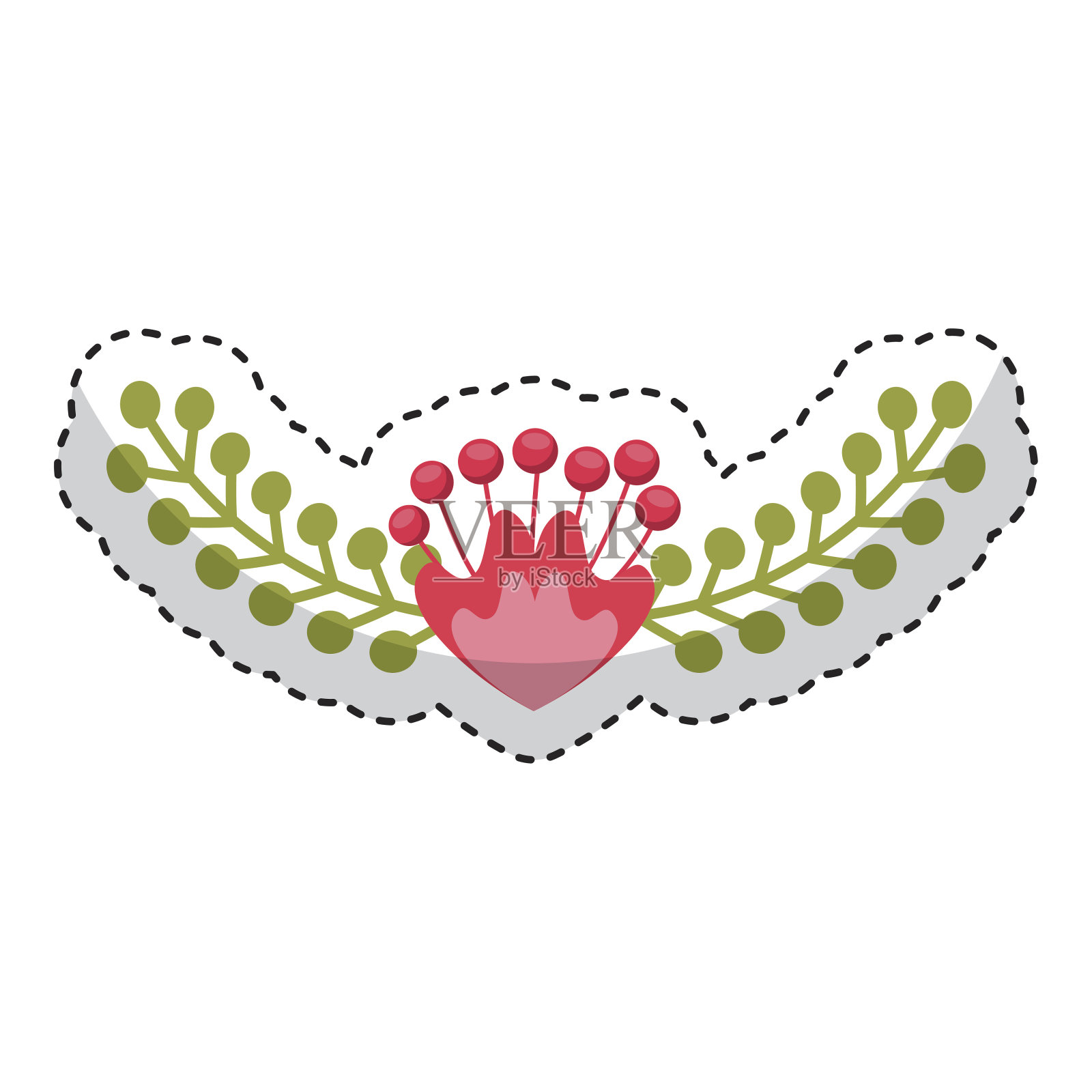 花圈装饰卡插画图片素材