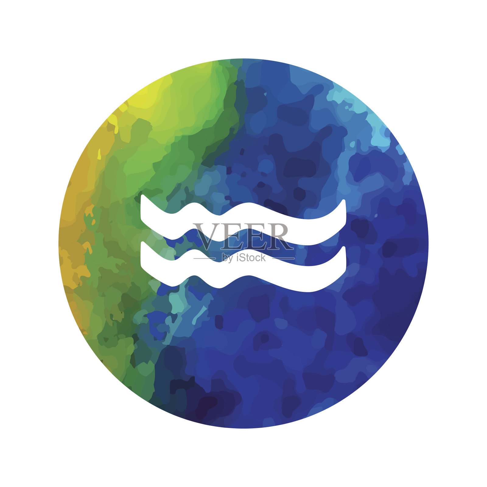 水瓶座:黄道十二宫的星座插画图片素材