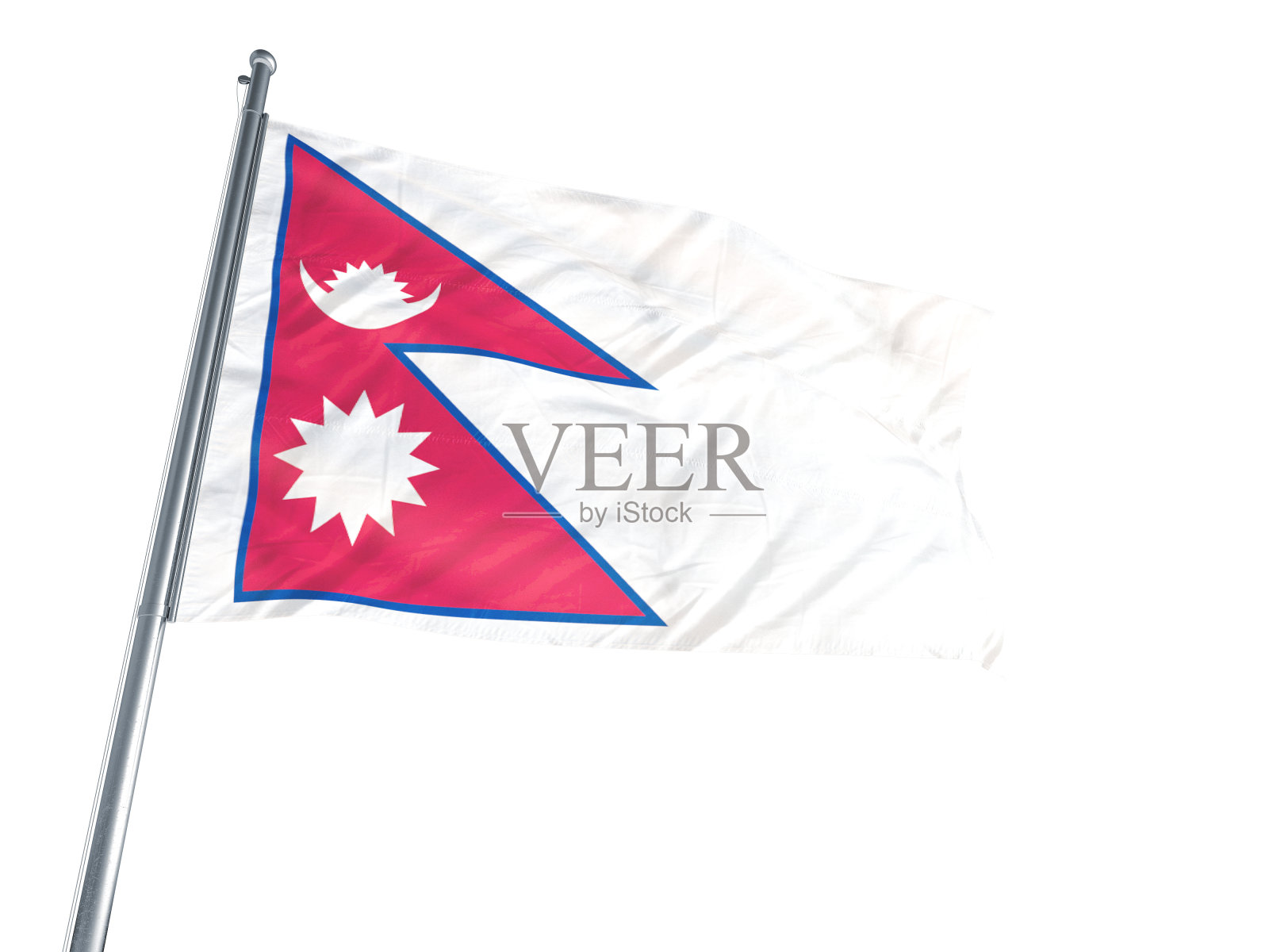 Nepalflag挥舞着照片摄影图片