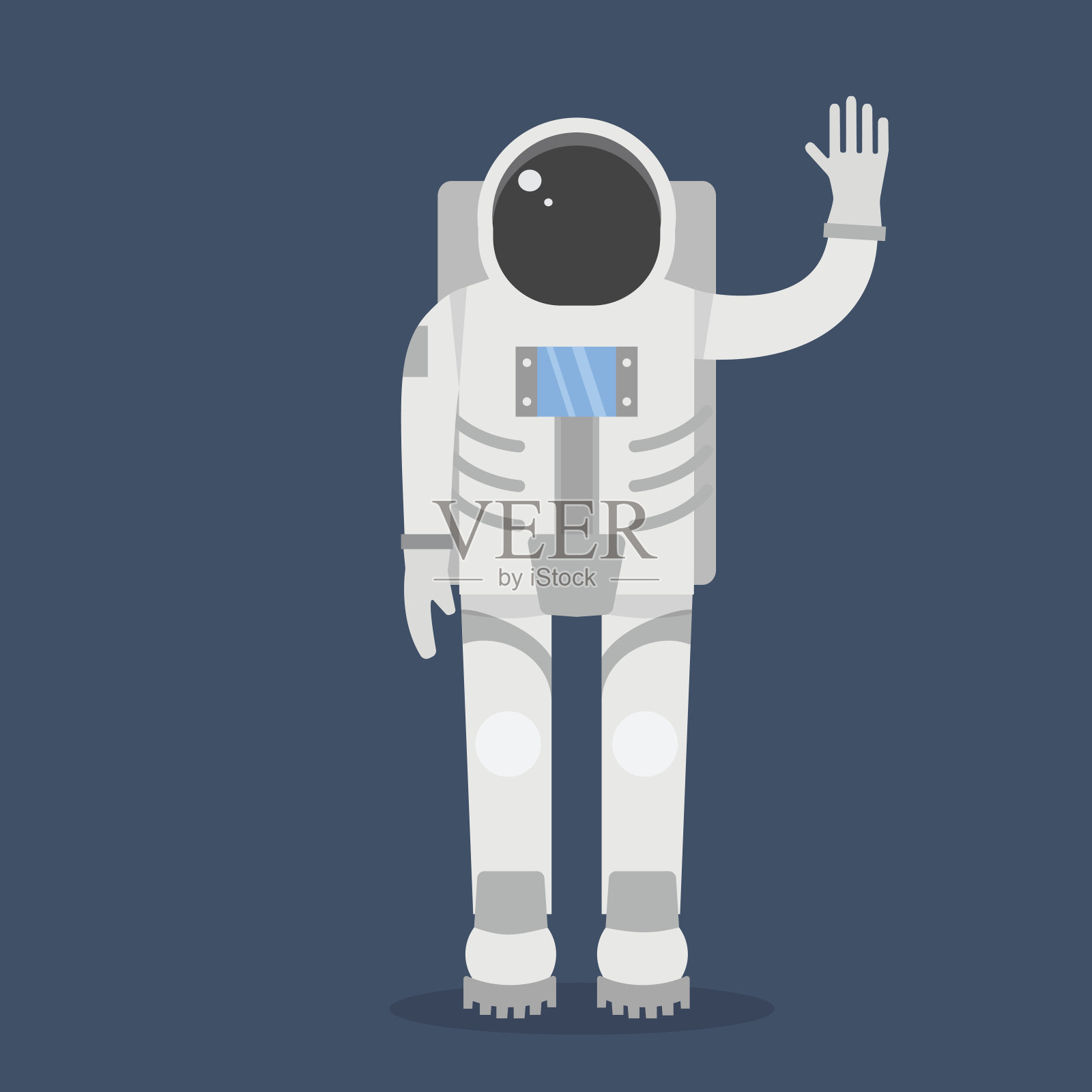 宇航员。平面风格矢量插图。插画图片素材