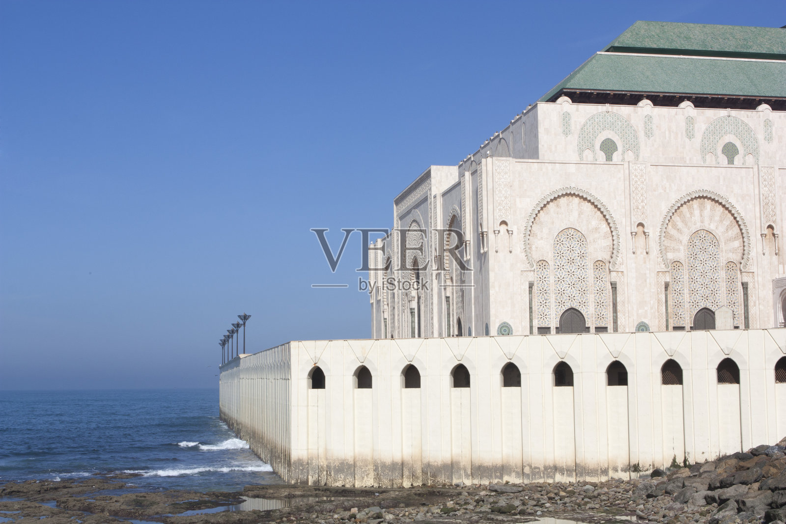 摩洛哥卡萨布兰卡哈桑二世大清真寺照片摄影图片