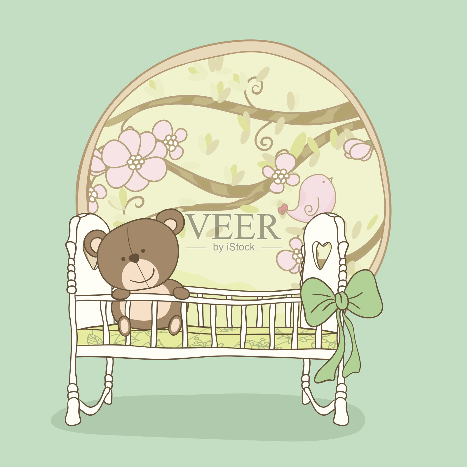 男婴公告卡设计元素图片