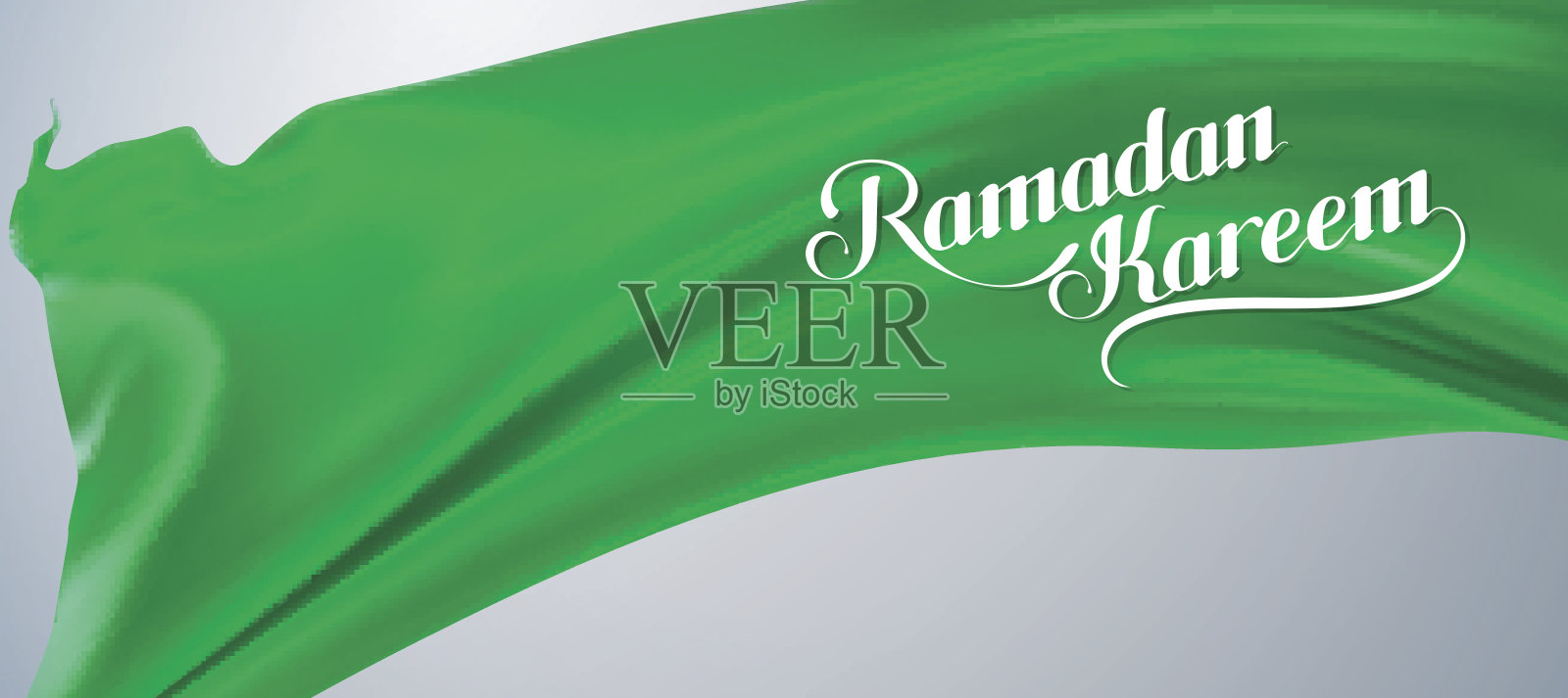 Ramadan Kareem复古标签。插画图片素材