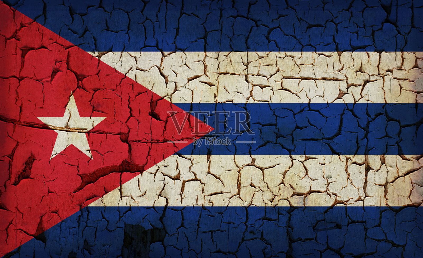 古巴-老式国旗照片摄影图片