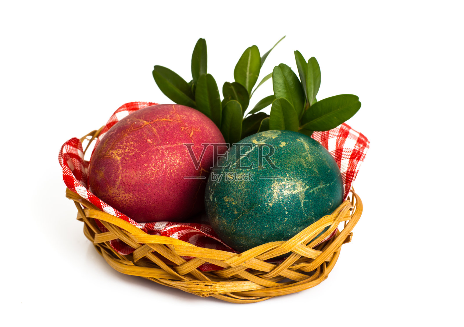 白色背景上的复活节属性照片摄影图片