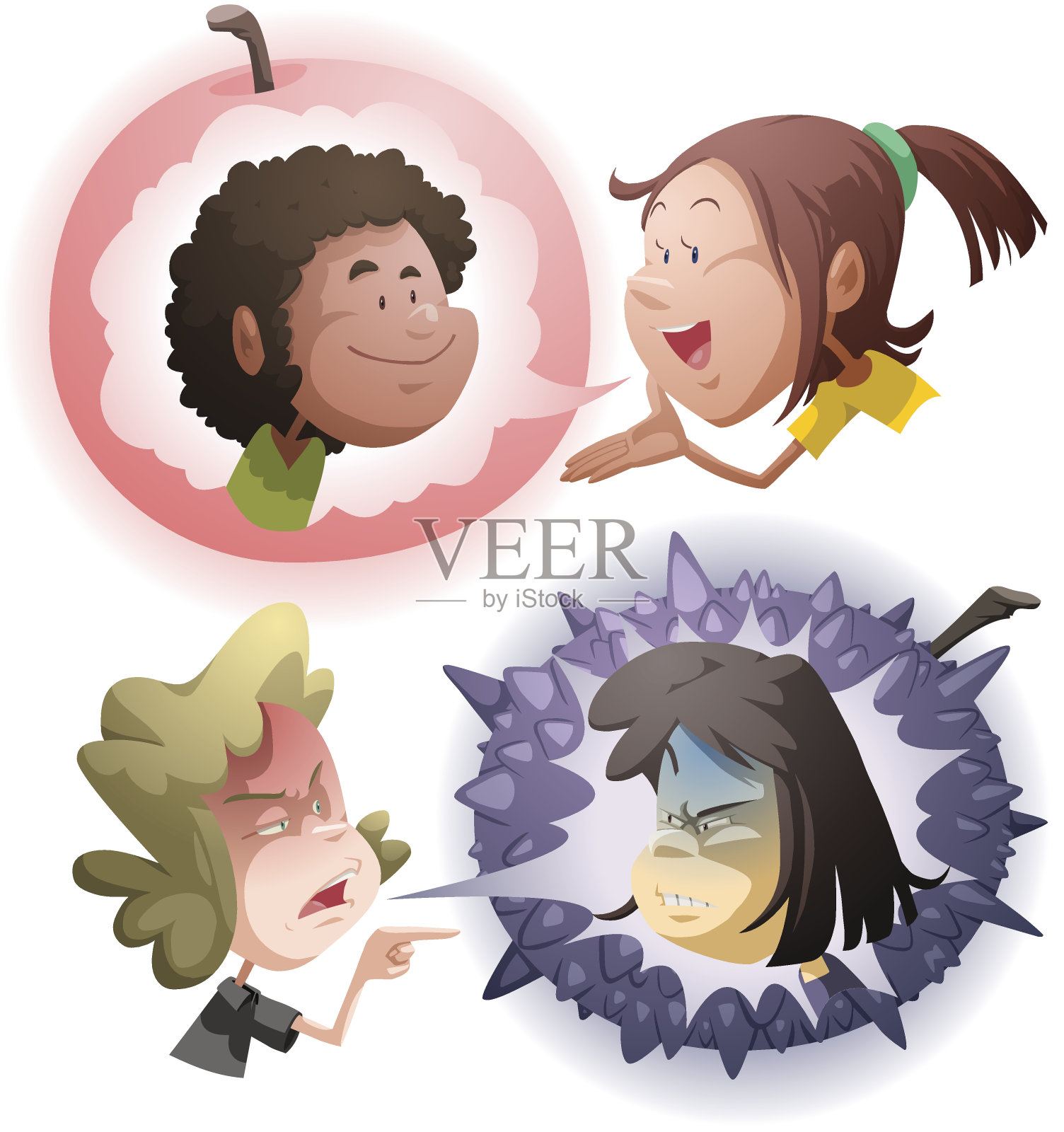 舌头的力量插画图片素材