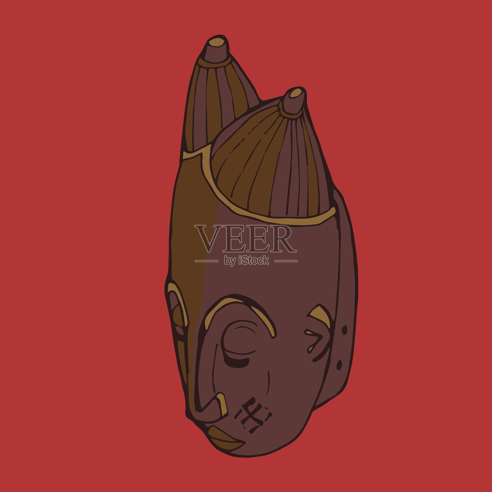 非洲面具插画图片素材